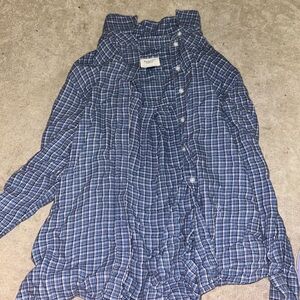 American Eagle Blue Checkered Shirt